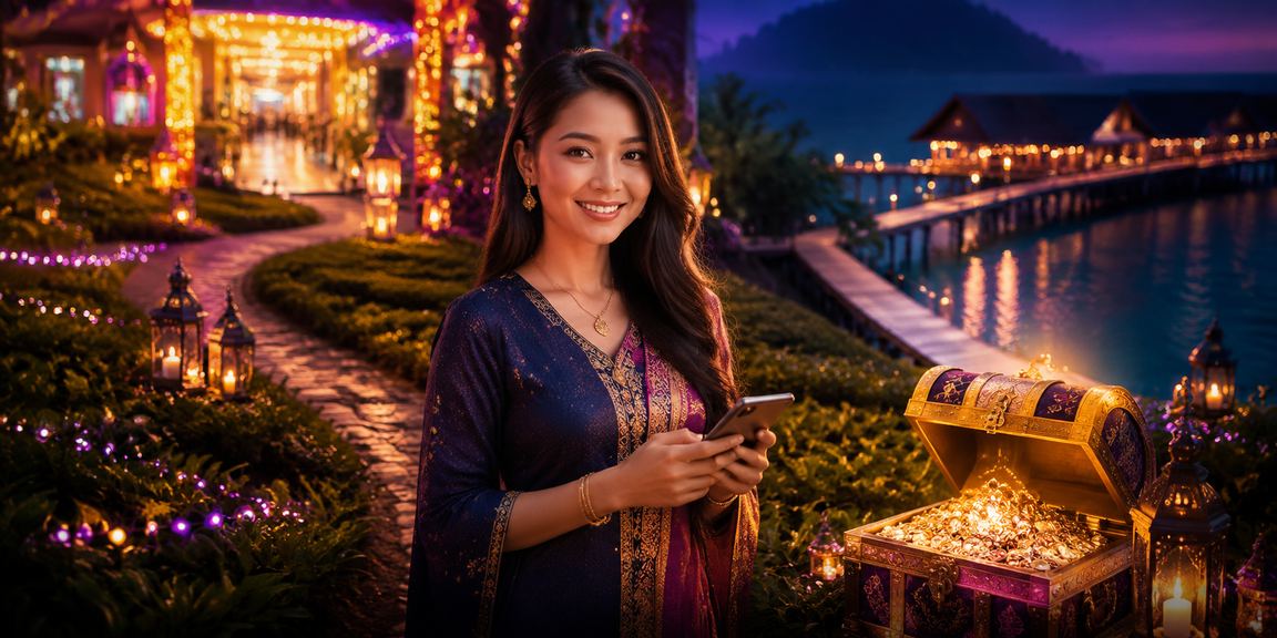Pemain dari Sabah menggunakan telefon pintar untuk mengakses jackpot progresif ss18 secara dalam talian